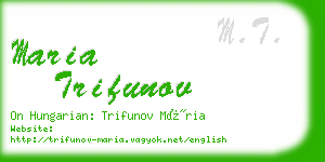 maria trifunov business card